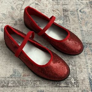 Girls Ruby Red Christmas Shoes Mary Janes
